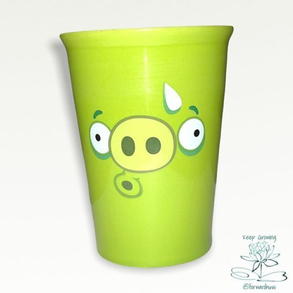 Green Angry Bird Ceramic Cup
